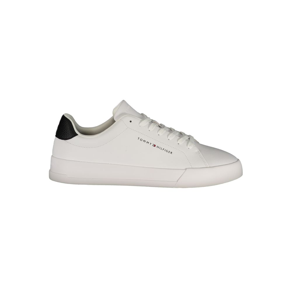 Tommy Hilfiger White Polyurethane Men Sneaker - Stylish & Comfortable