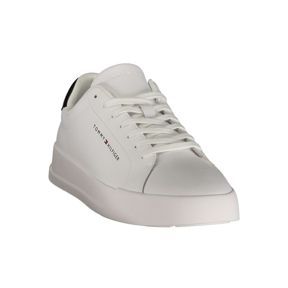 Tommy Hilfiger White Polyurethane Men Sneaker - Stylish & Comfortable