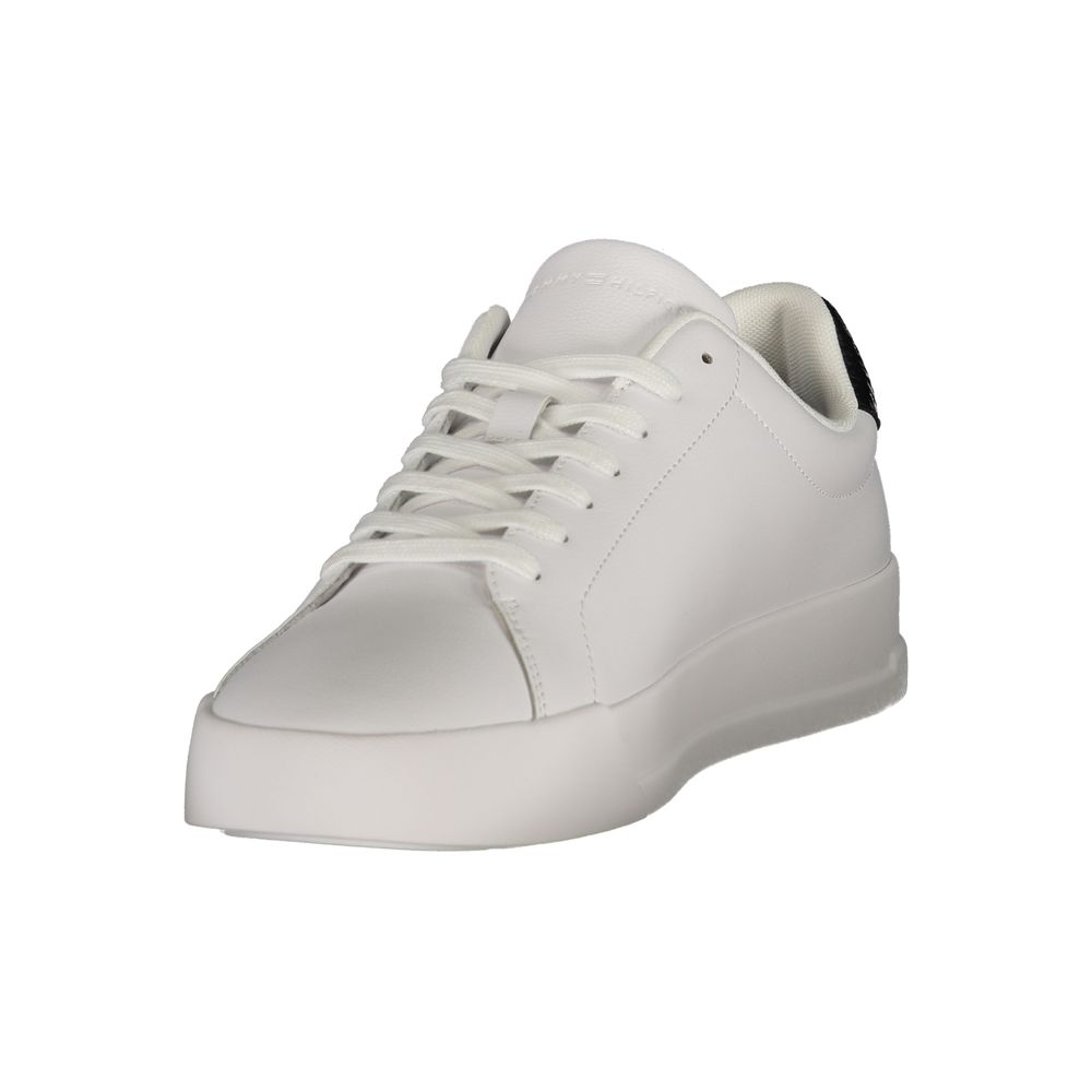 Tommy Hilfiger White Polyurethane Men Sneaker - Stylish & Comfortable