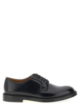 Doucal's Black Calfskin Oxfords And Derbies
