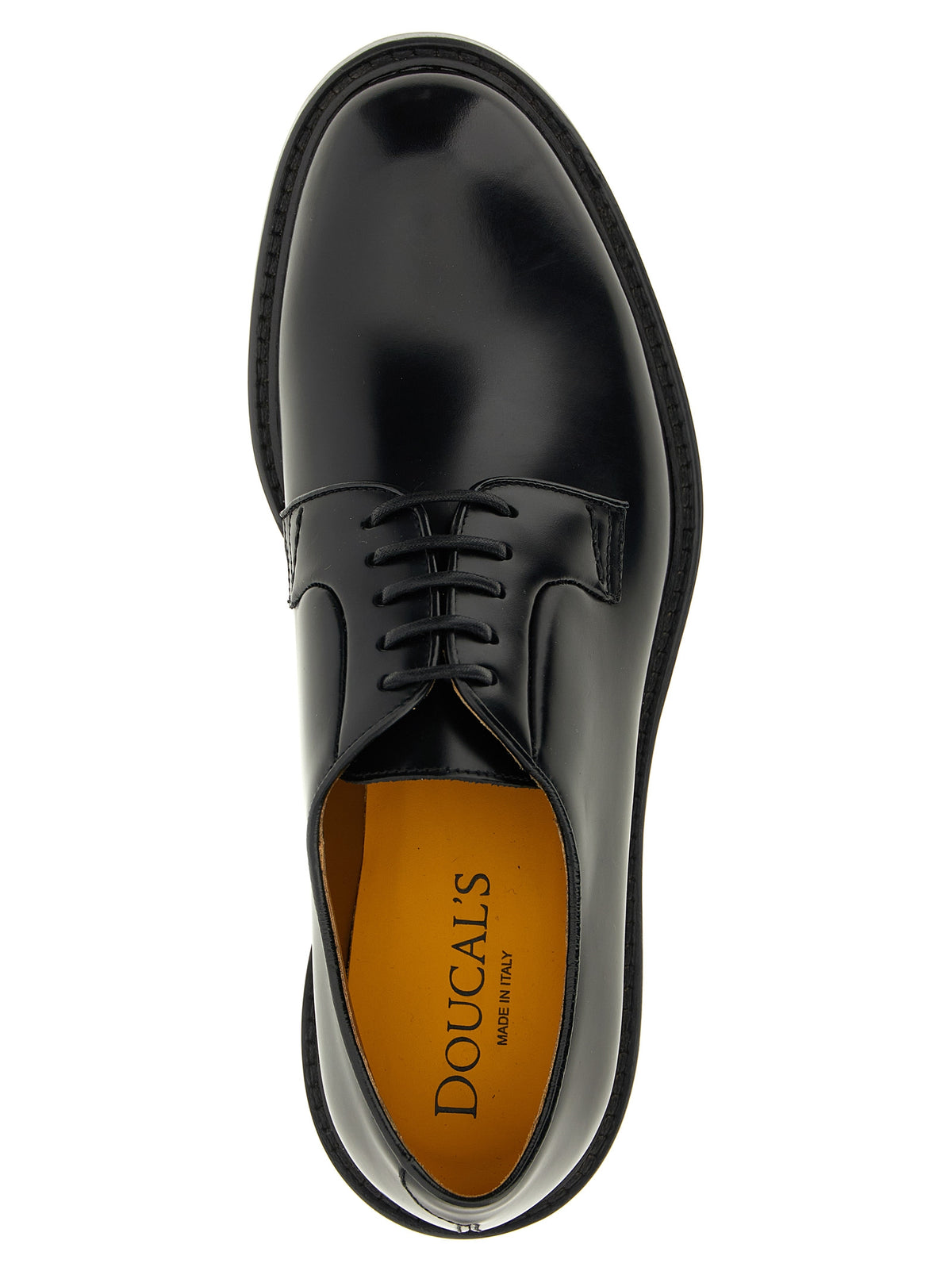 Doucal's Black Calfskin Oxfords And Derbies