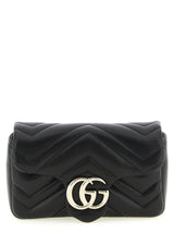 Gucci GG Marmont Mini Black Lamb Leather Shoulder Bag