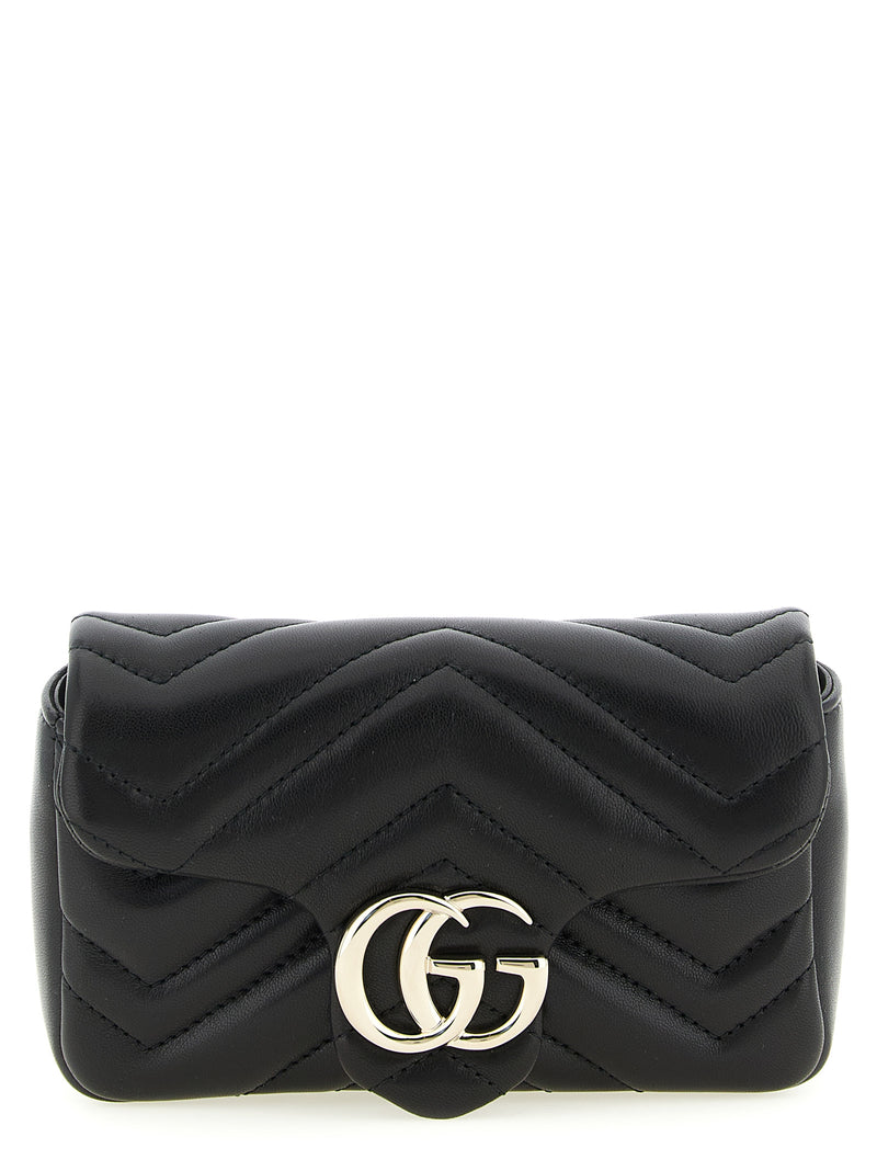 Gucci GG Marmont Mini Black Lamb Leather Shoulder Bag