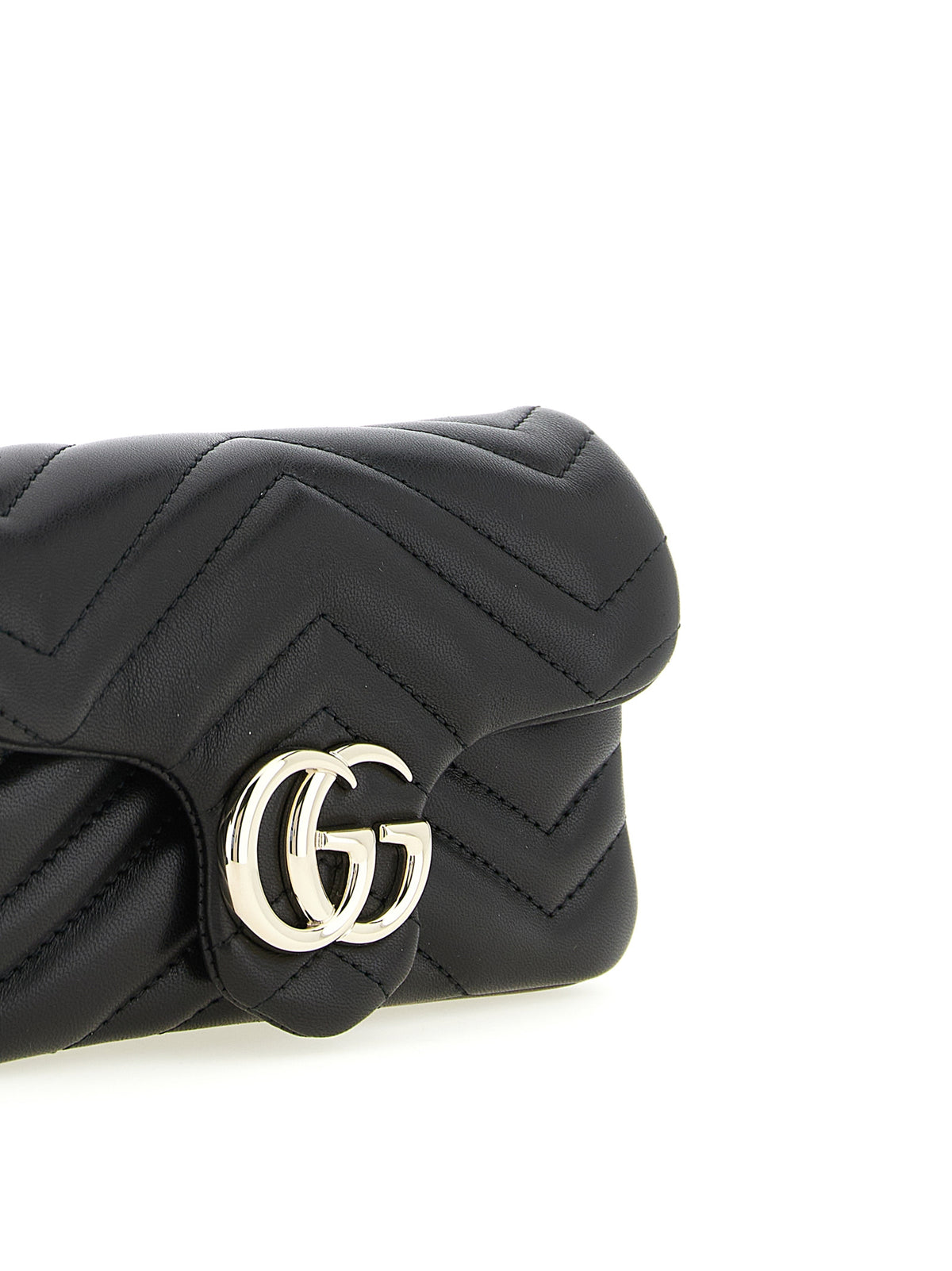 Gucci GG Marmont Mini Black Lamb Leather Shoulder Bag