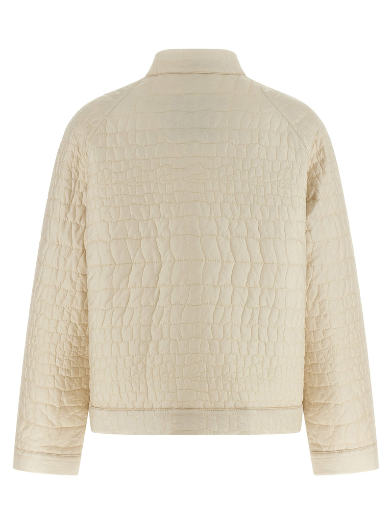 Moncler Aubrietaa Beige Polyamide Full-Length Jacket