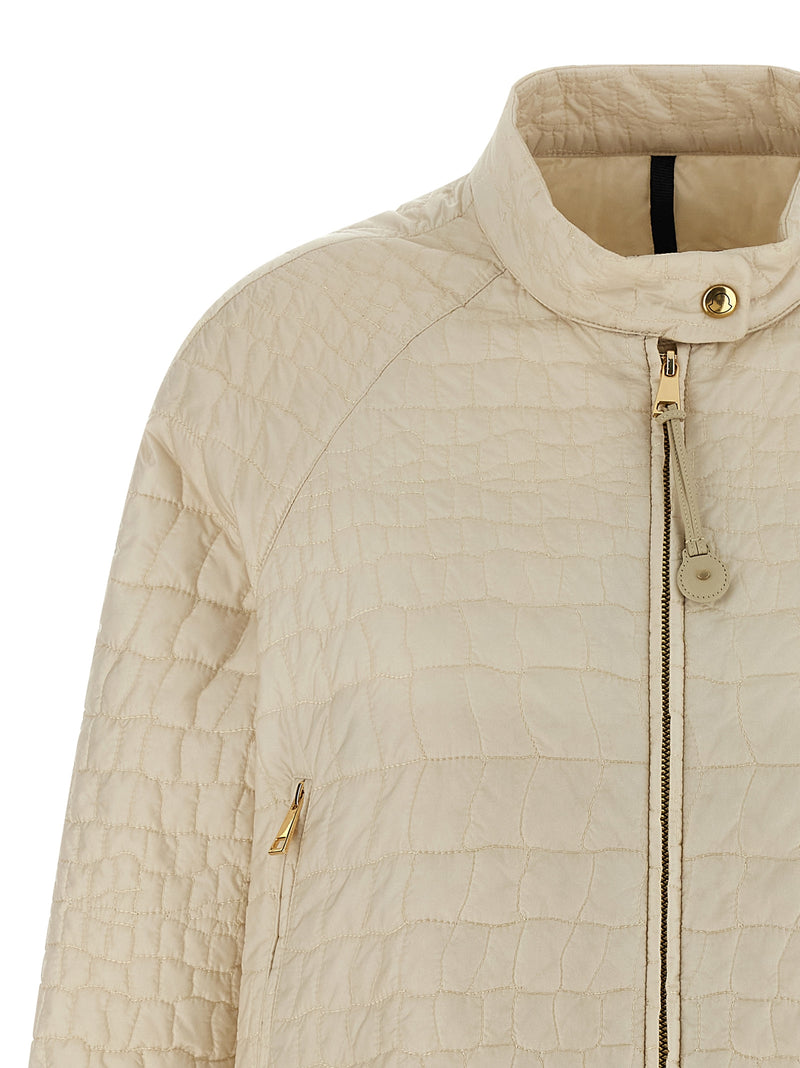 Moncler Aubrietaa Beige Polyamide Full-Length Jacket