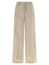 Pantalon Beige en Viscose Peserico pour Femme
