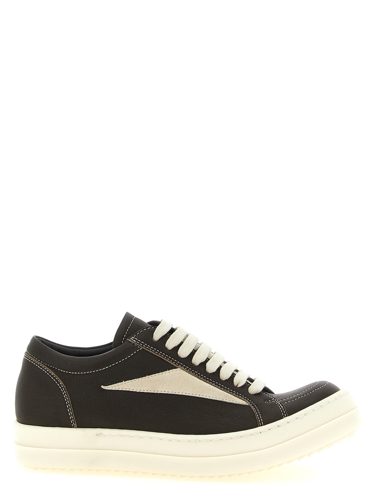 Rick Owens Vintage Sneaks - Brown Lamb Leather Low Top Sneakers