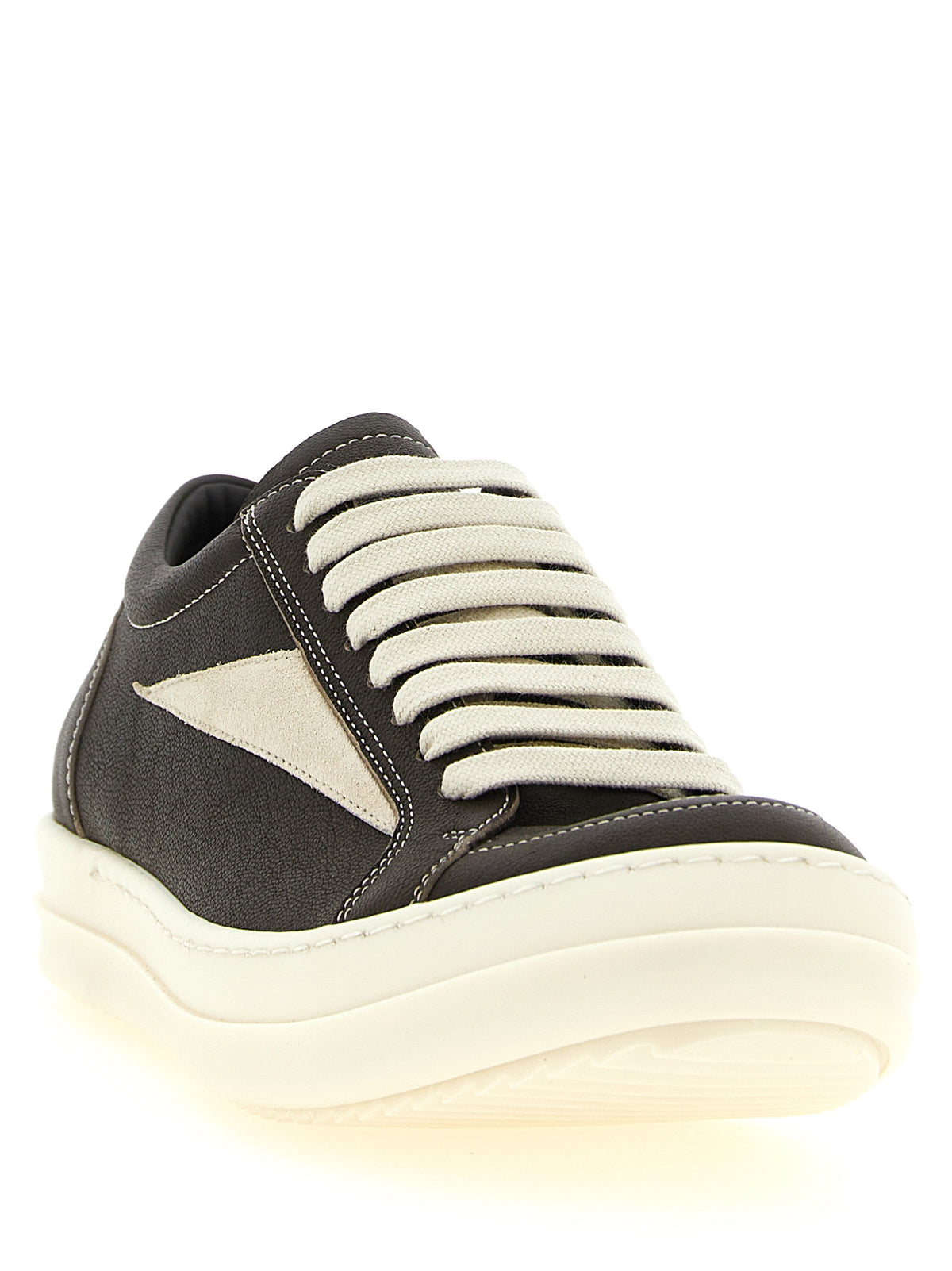 Rick Owens Vintage Sneaks - Brown Lamb Leather Low Top Sneakers