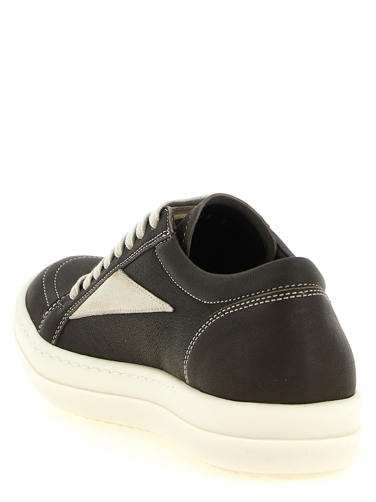 Rick Owens Vintage Sneaks - Brown Lamb Leather Low Top Sneakers