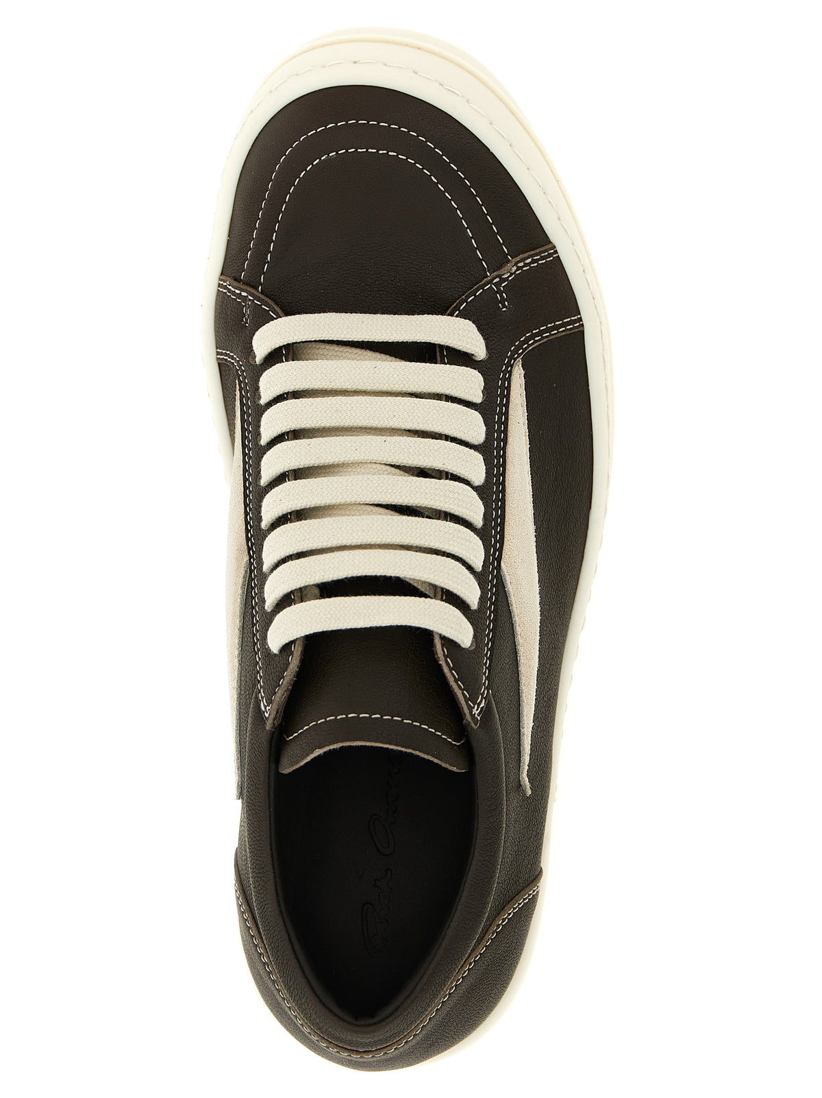 Rick Owens Vintage Sneaks - Brown Lamb Leather Low Top Sneakers