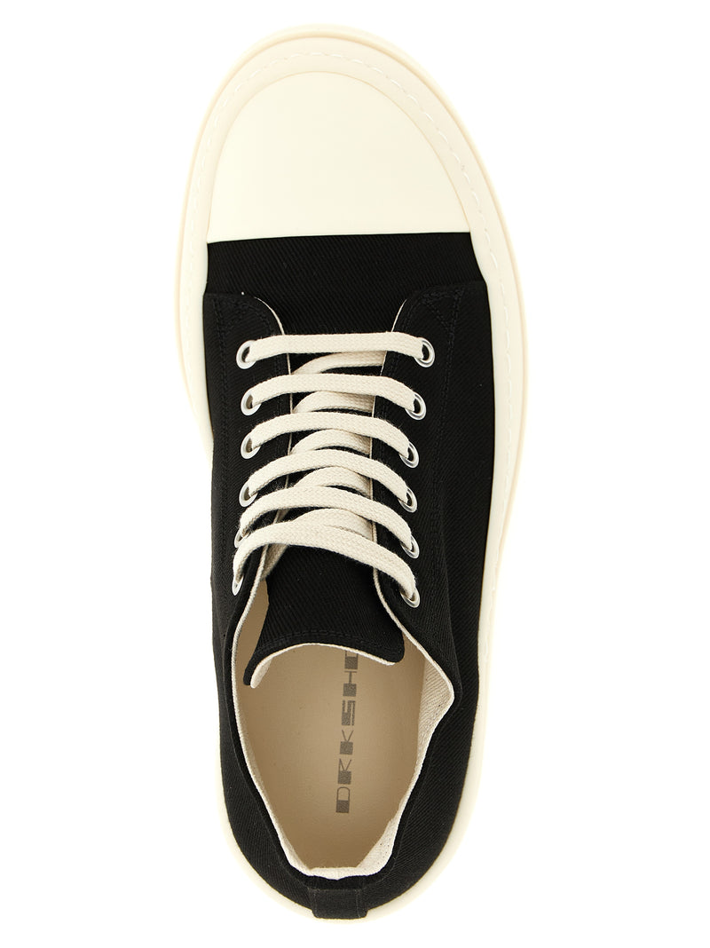 DRKSHDW Black Cotton Chunky Sneakers
