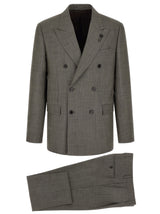 Lardini Gray Virgin Wool Two-Piece Suit