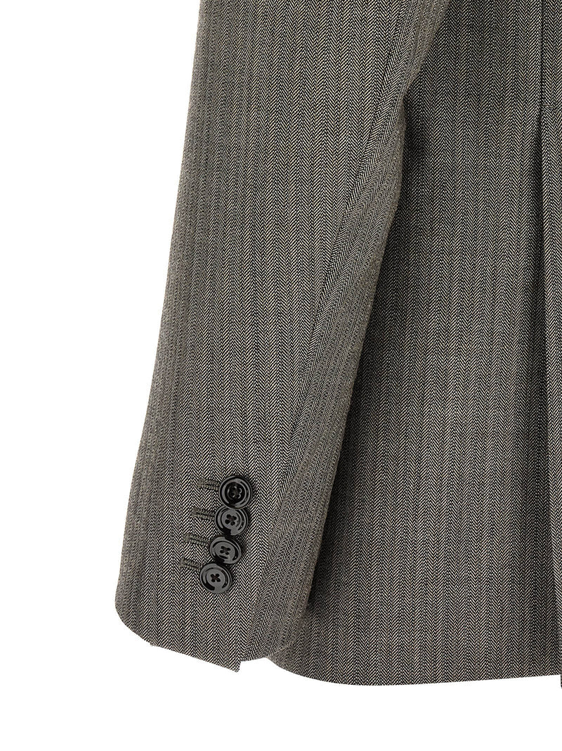 Lardini Gray Virgin Wool Two-Piece Suit