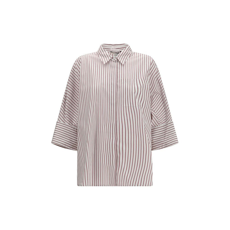 'S Max Mara Multicolor Cotton Shirt - Avenue Striped Design