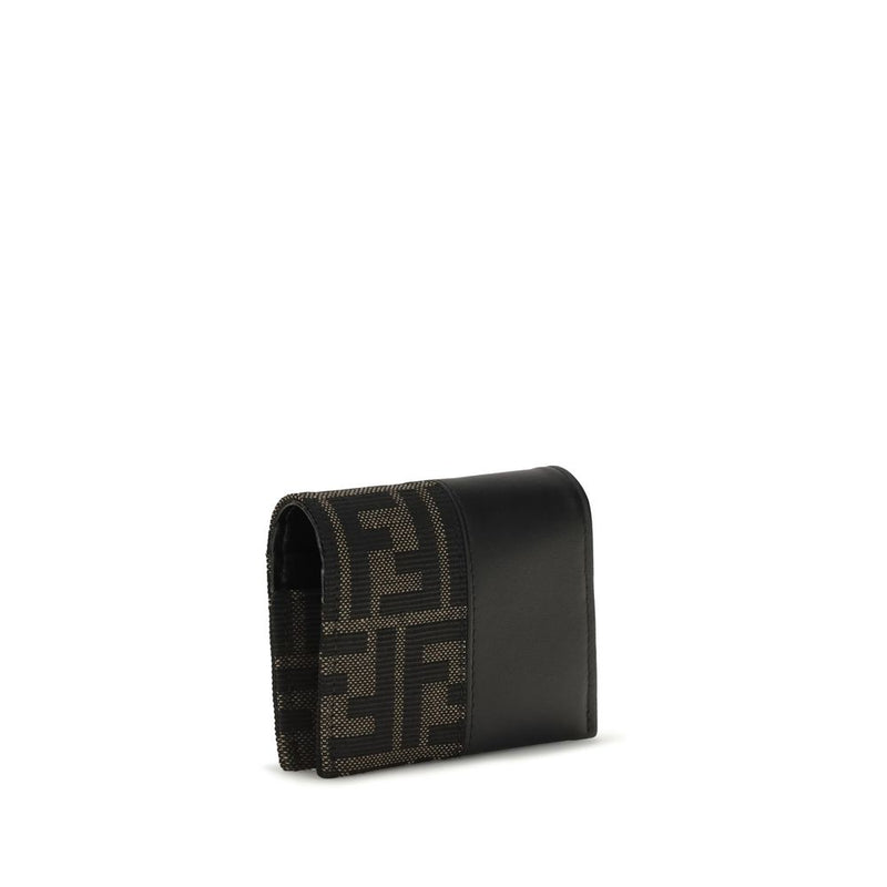 Fendi FF Jacquard Brown Polyester Wallet for Men
