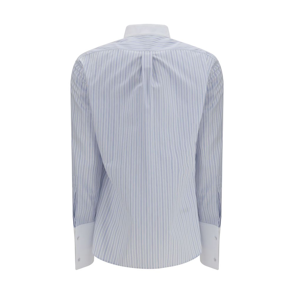Chemise en coton à motifs bleue Tom Ford