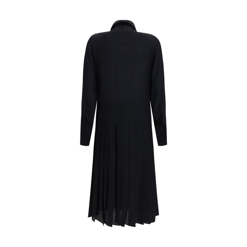 Fendi Black Silk Long Casual Dress for Women