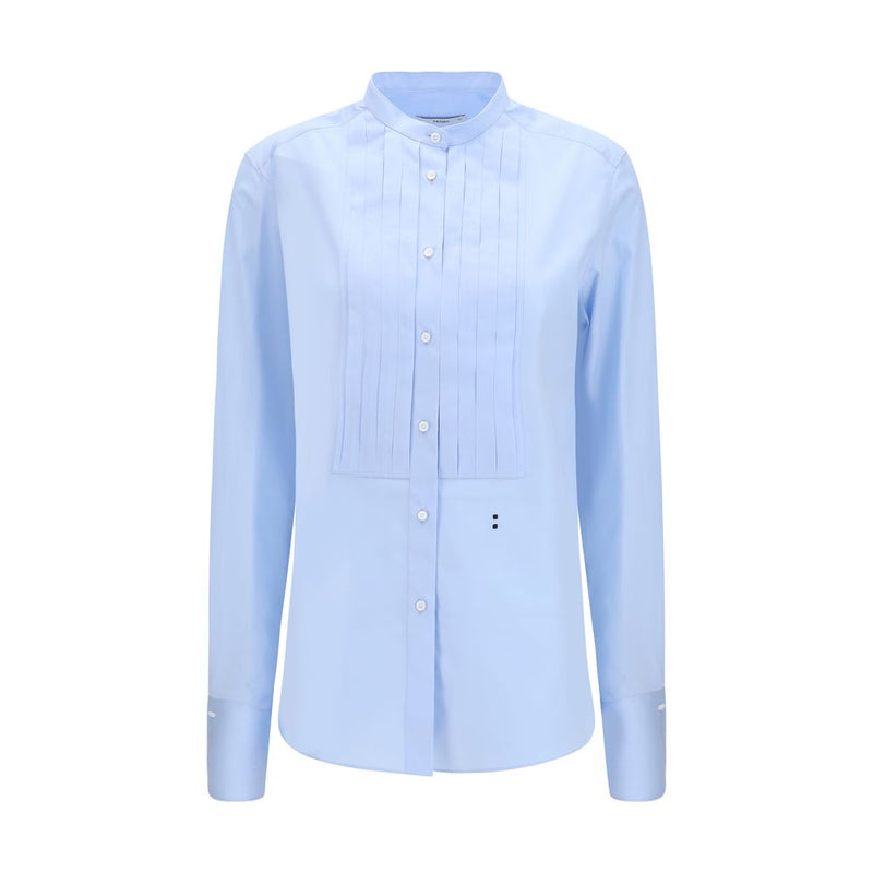 Fendi Blue Cotton Dress Shirt - Elegant Slim-Fit Design