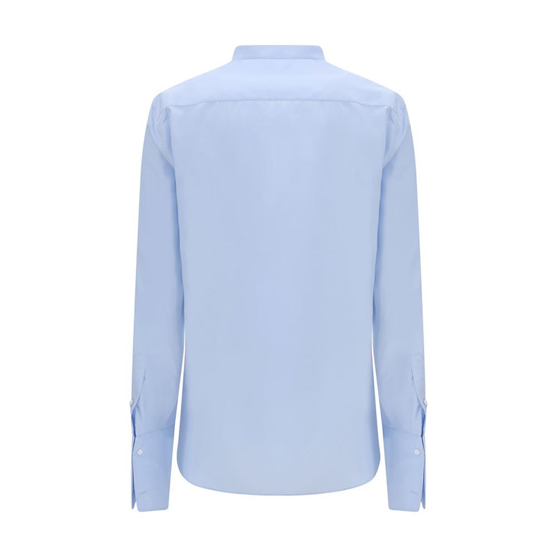 Fendi Blue Cotton Dress Shirt - Elegant Slim-Fit Design