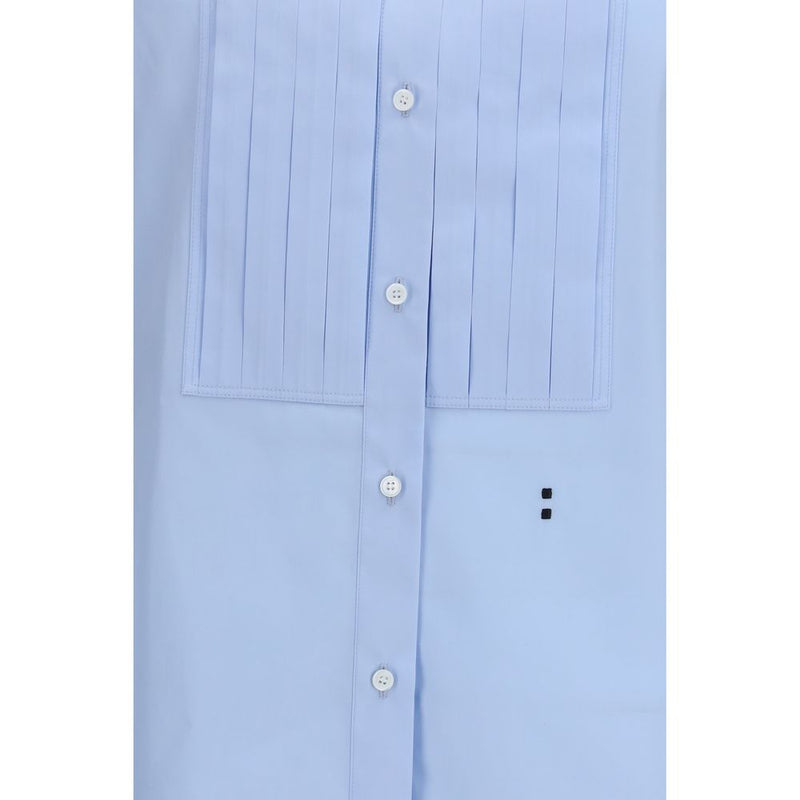 Fendi Blue Cotton Dress Shirt - Elegant Slim-Fit Design