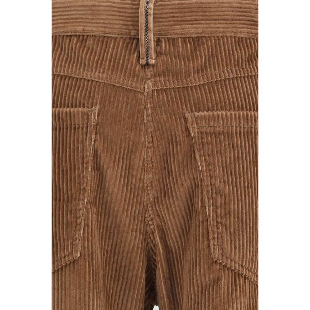 Pantalon décontracté Brunello Cucinelli en coton marron
