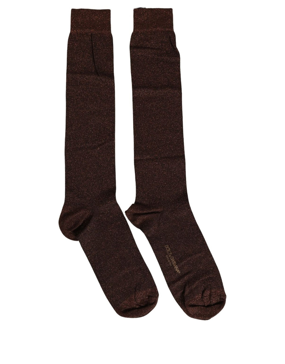 Dolce & Gabbana Men Brown Over The Calf Socks - Authentic Style