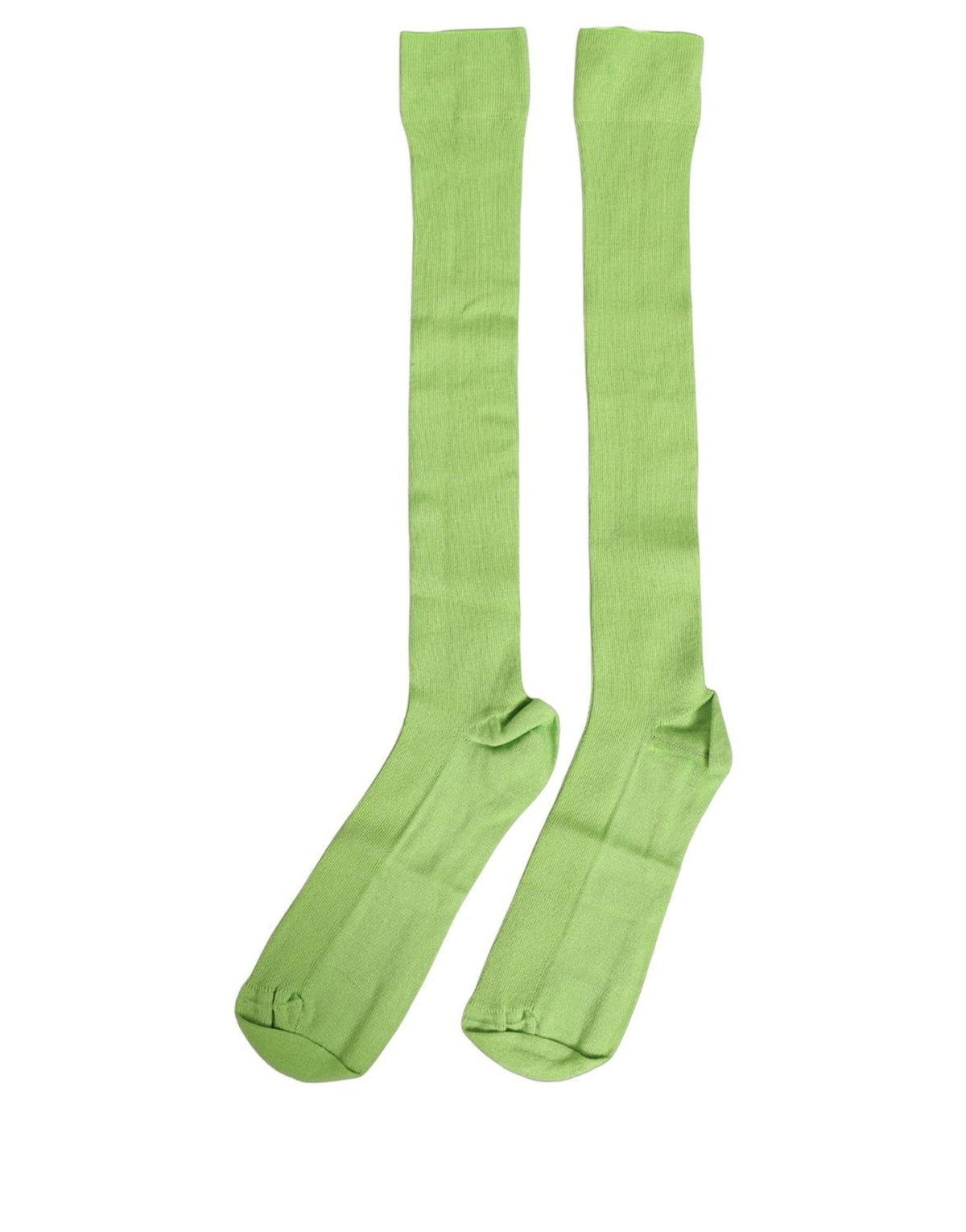 Dolce & Gabbana Men Green Viscose Over The Calf Socks