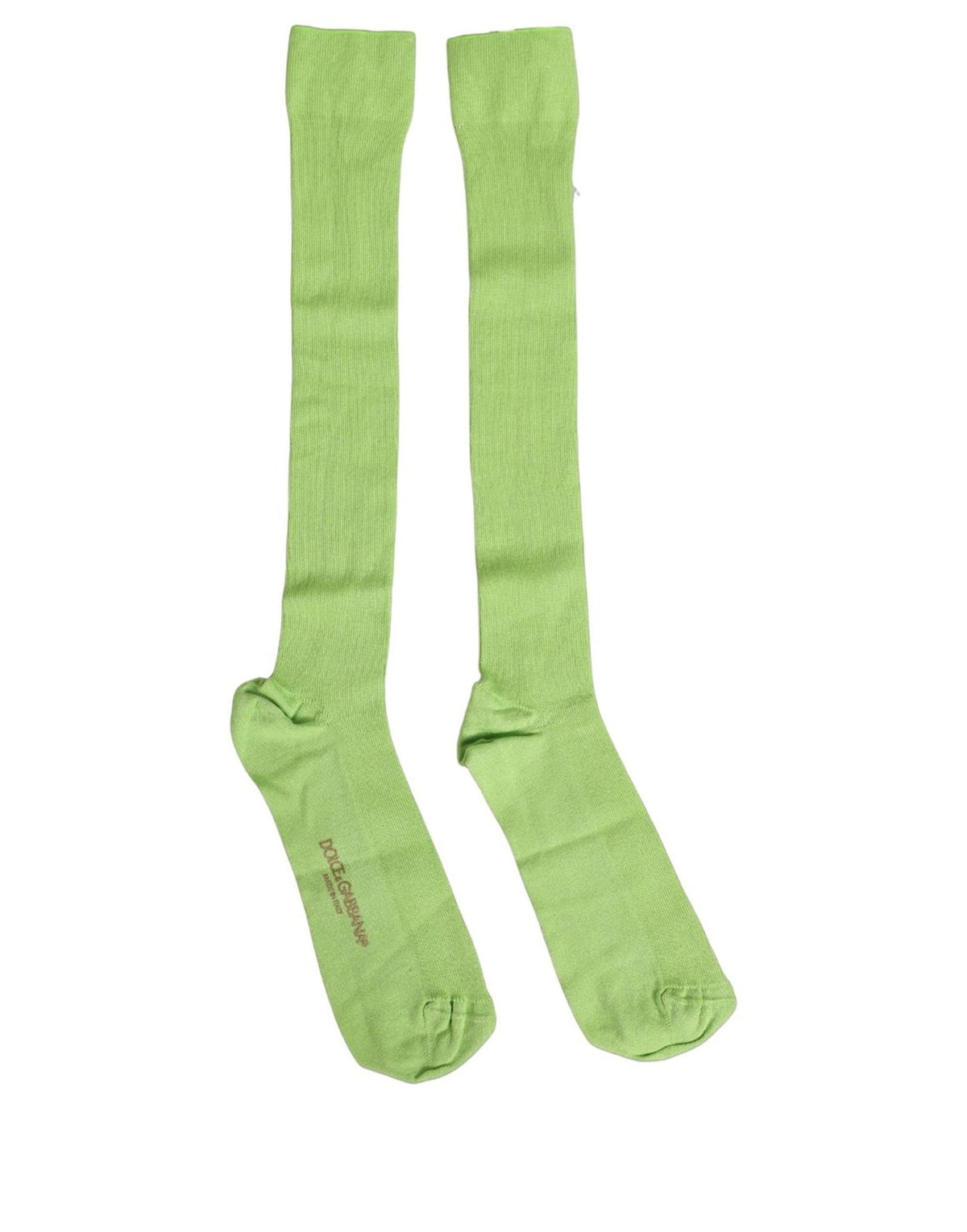 Dolce & Gabbana Men Green Viscose Over The Calf Socks