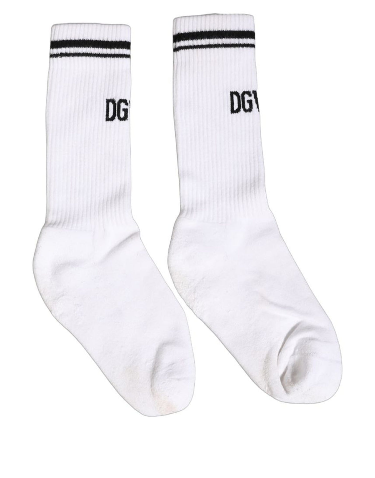 Dolce & Gabbana Men White DGVIB3 Cotton Mid Calf Accessory Socks