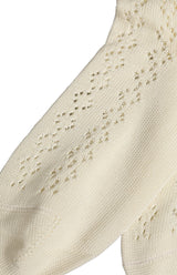 Dolce & Gabbana Off White Cotton Knit Mid Calf Accessory Socks