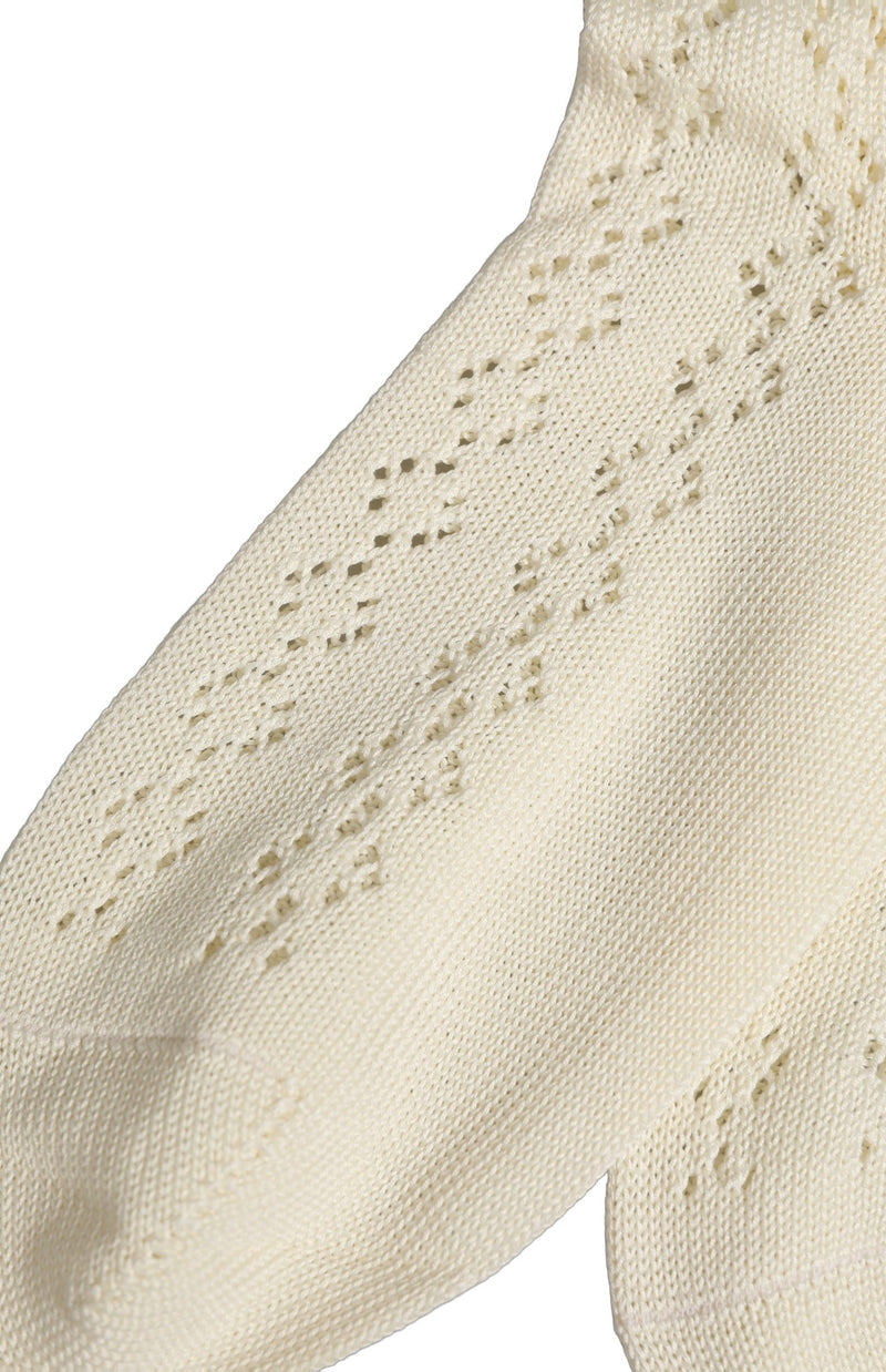 Dolce & Gabbana Off White Cotton Knit Mid Calf Socks
