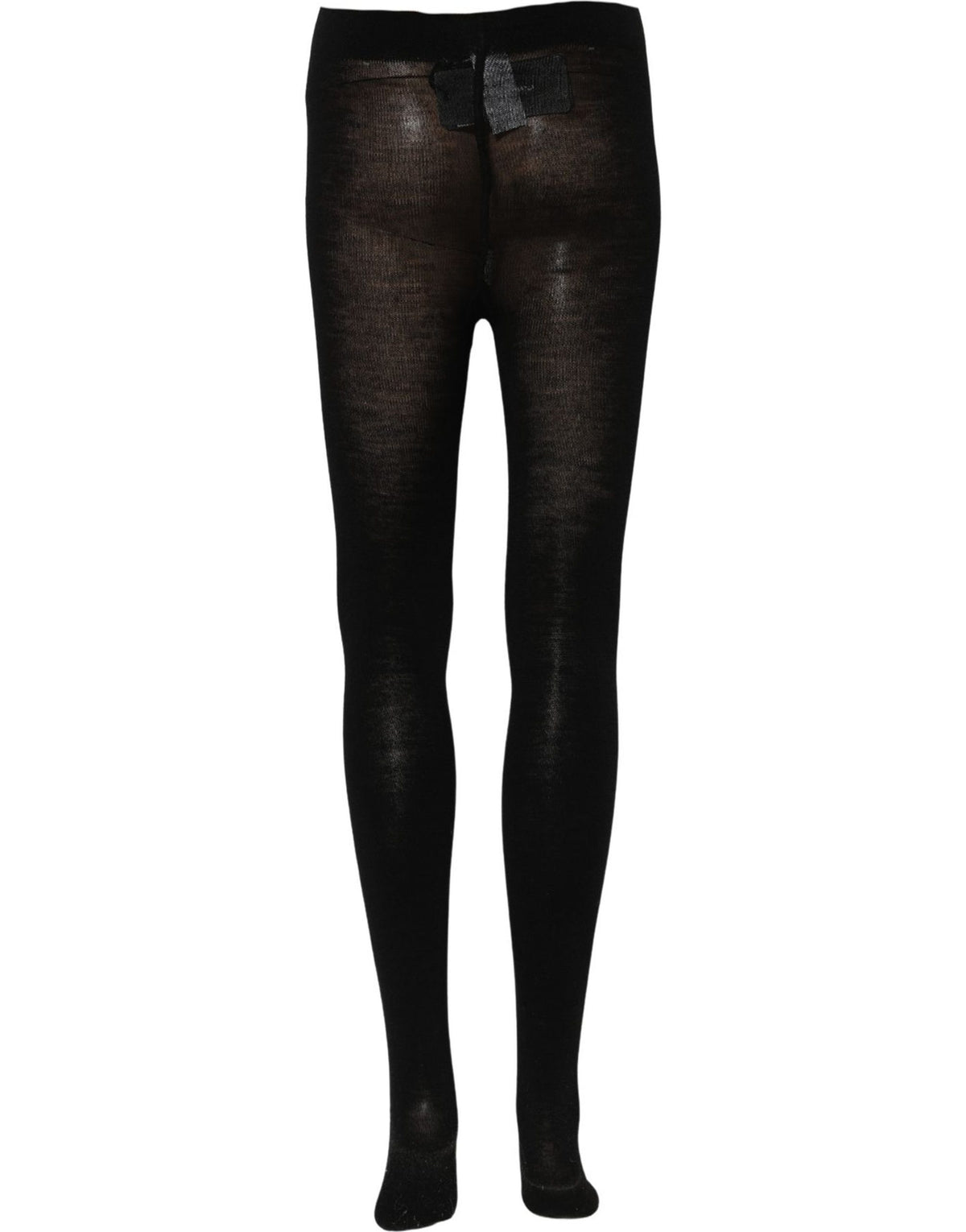 Dolce & Gabbana Black Wool Stretch Tights for Women