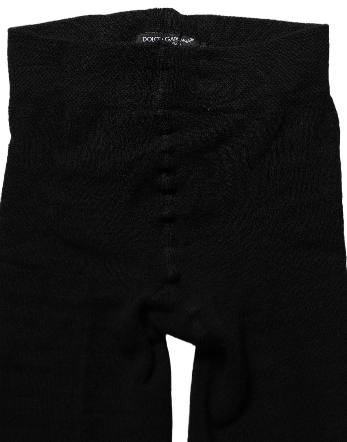 Dolce & Gabbana Black Wool Stretch Tights for Women