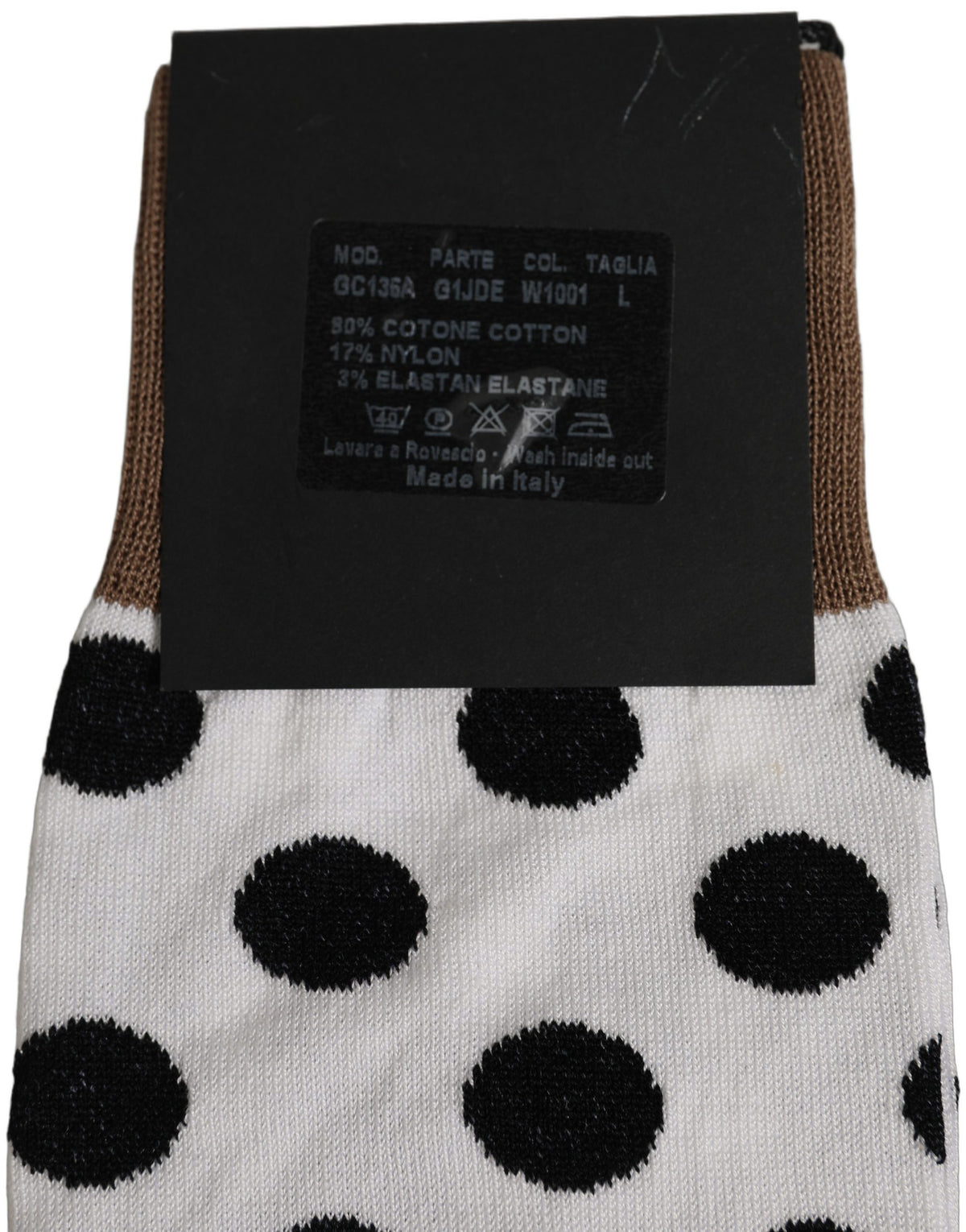 Dolce & Gabbana White Polka Dot Over The Calf Socks