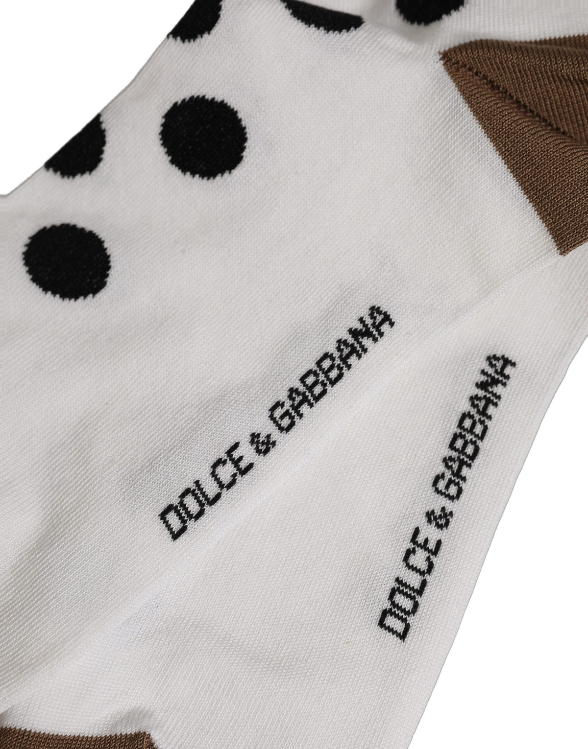 Dolce & Gabbana White Polka Dot Over The Calf Socks