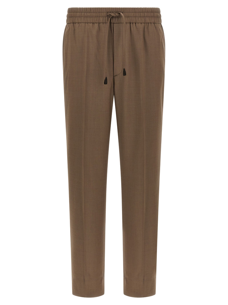 Brioni Asolo Brown Wool Casual Pants for Men