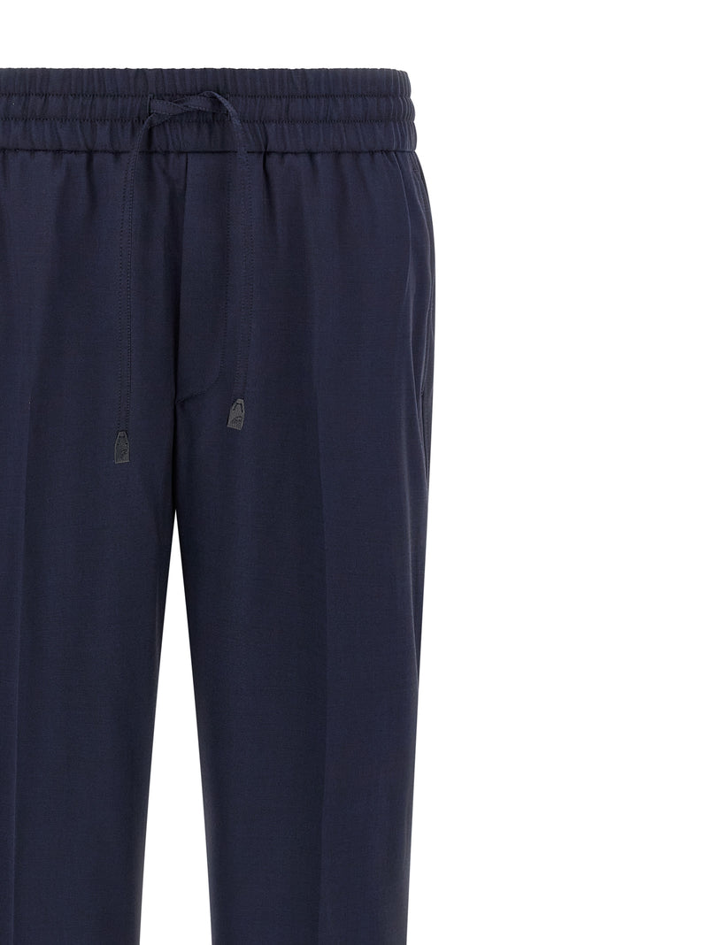Brioni Asolo Blue Wool Casual Pants for Men