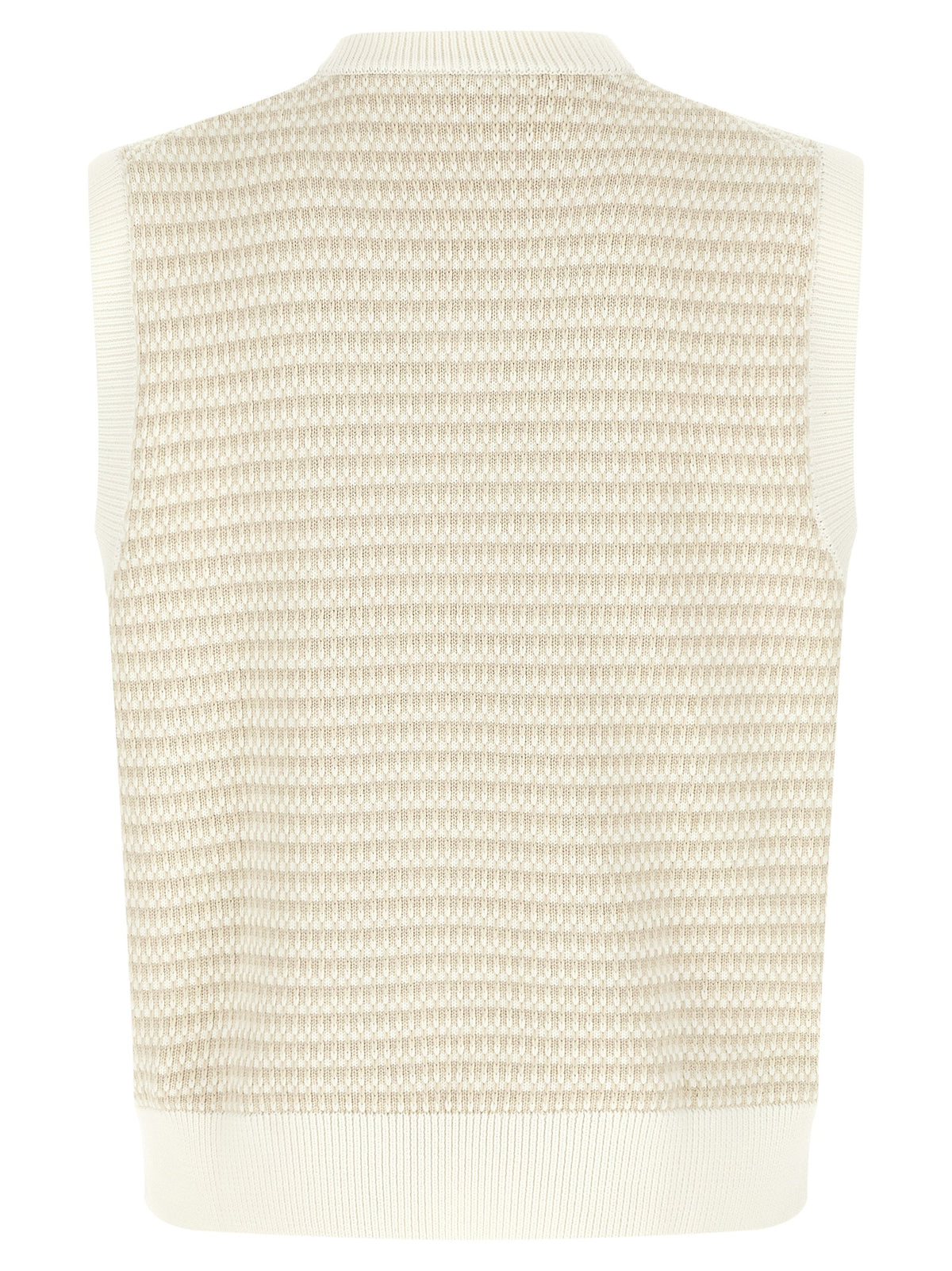 Lacoste Beige Cotton Sleeveles Sweater