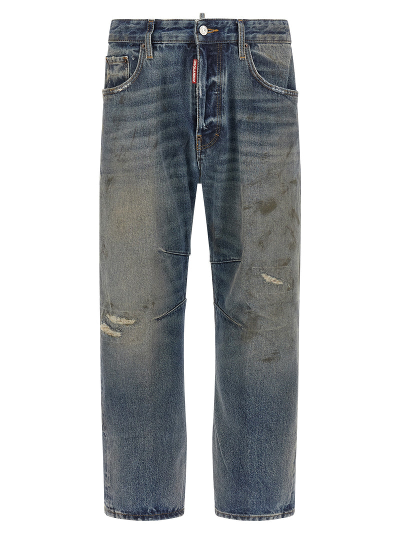 Dsquared² Blue Cotton Relaxed Fit Jeans for Men