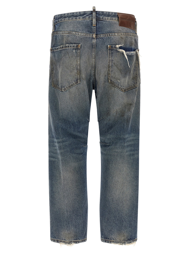 Dsquared² Blue Cotton Relaxed Fit Jeans for Men