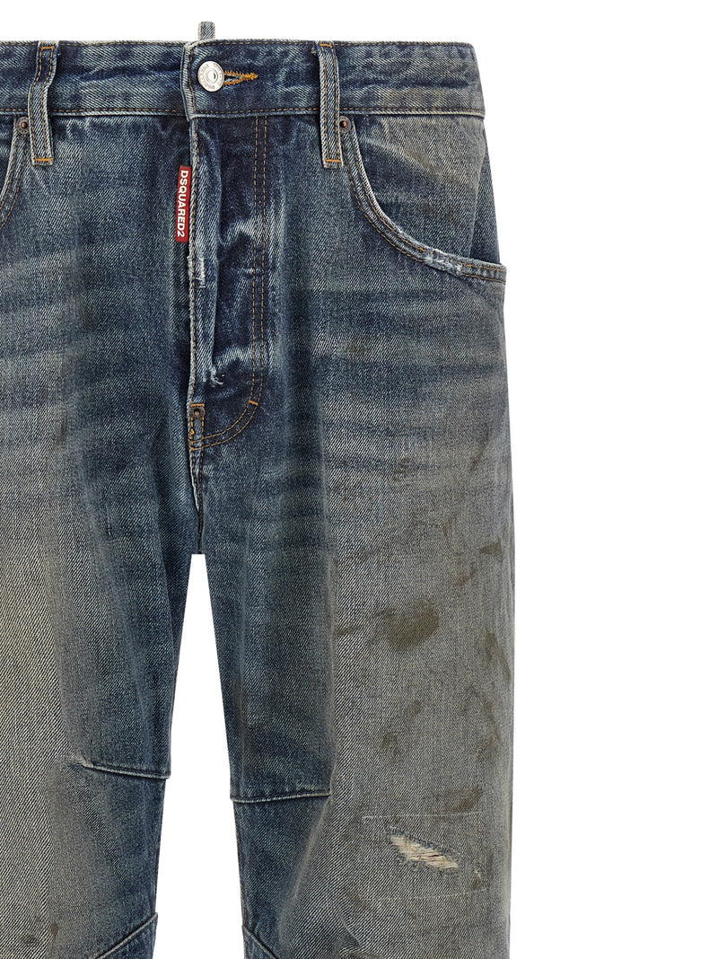 Dsquared² Blue Cotton Relaxed Fit Jeans for Men