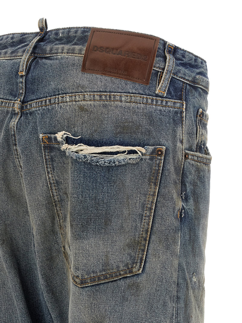 Dsquared² Blue Cotton Relaxed Fit Jeans for Men