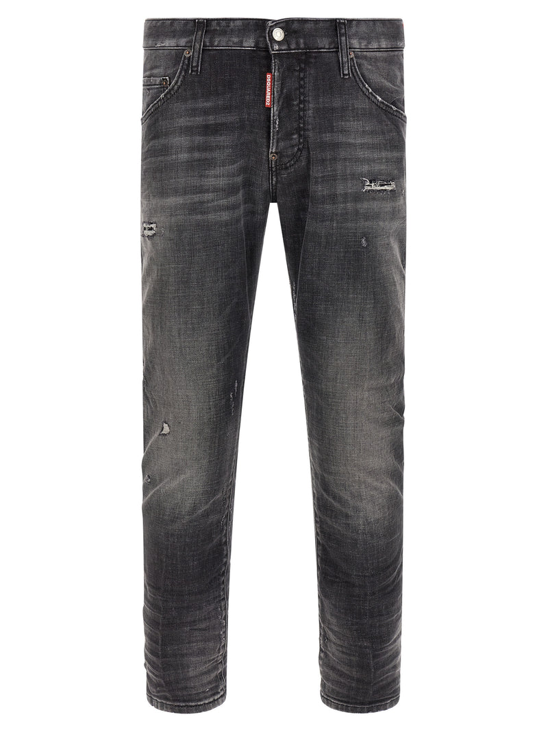 Dsquared² Gray Cotton Skinny Jeans - Skater Fit