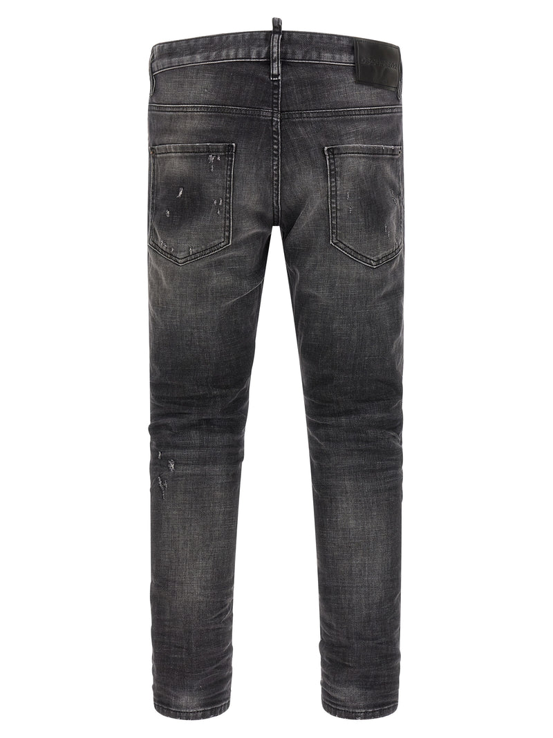 Dsquared² Gray Cotton Skinny Jeans - Skater Fit
