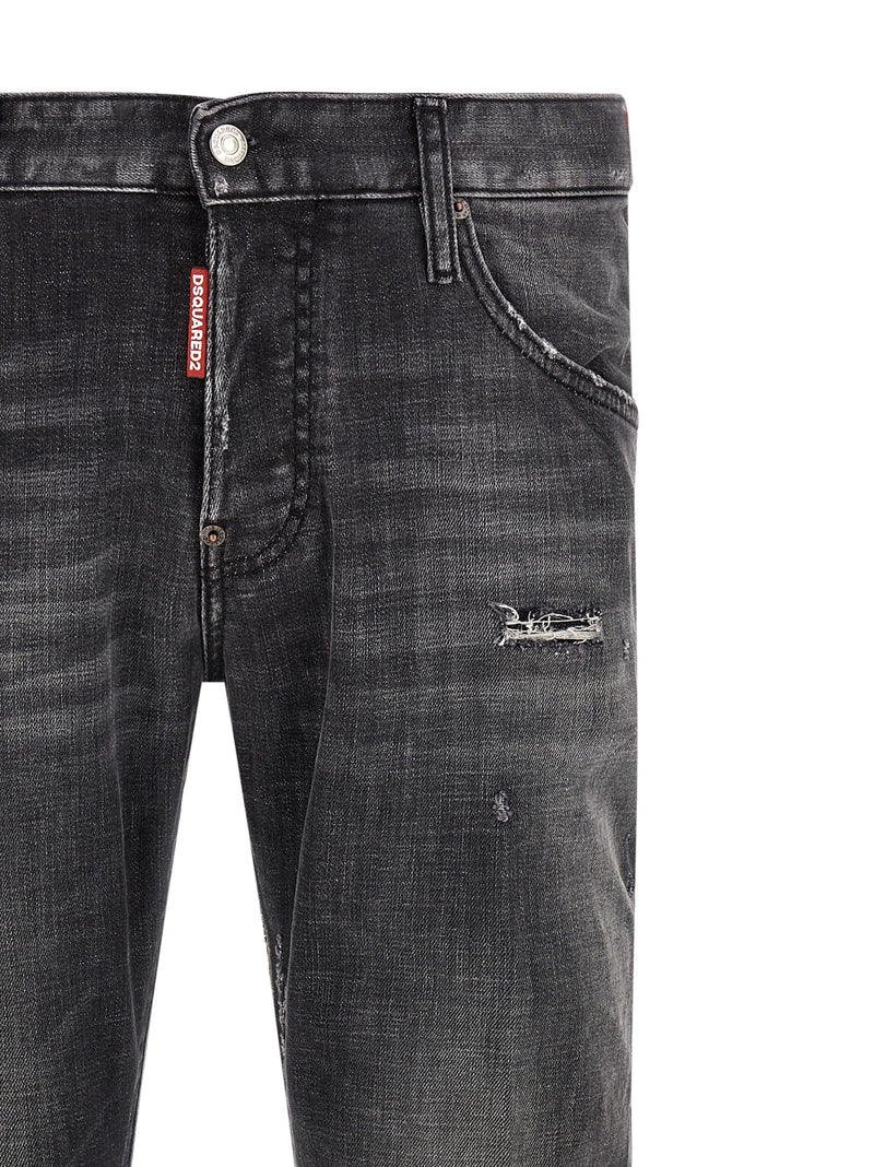 Dsquared² Gray Cotton Skinny Jeans - Skater Fit