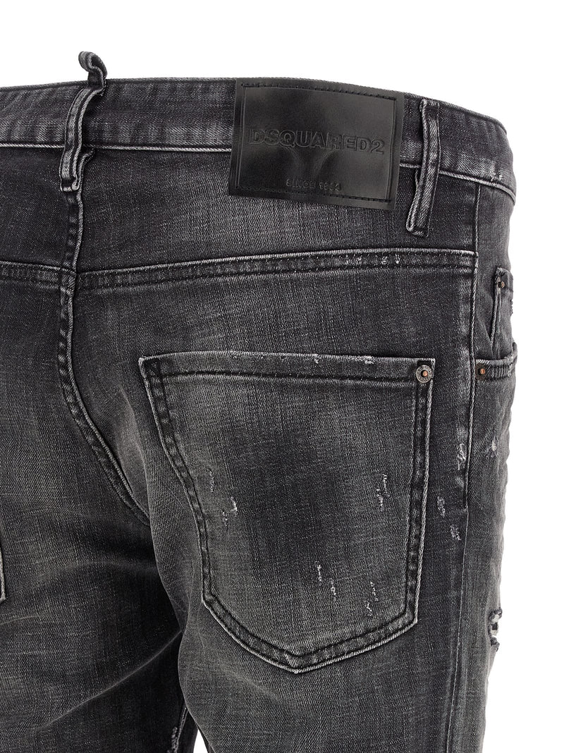Dsquared² Gray Cotton Skinny Jeans - Skater Fit
