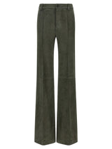 STOULS Gray Lamb Leather Pants