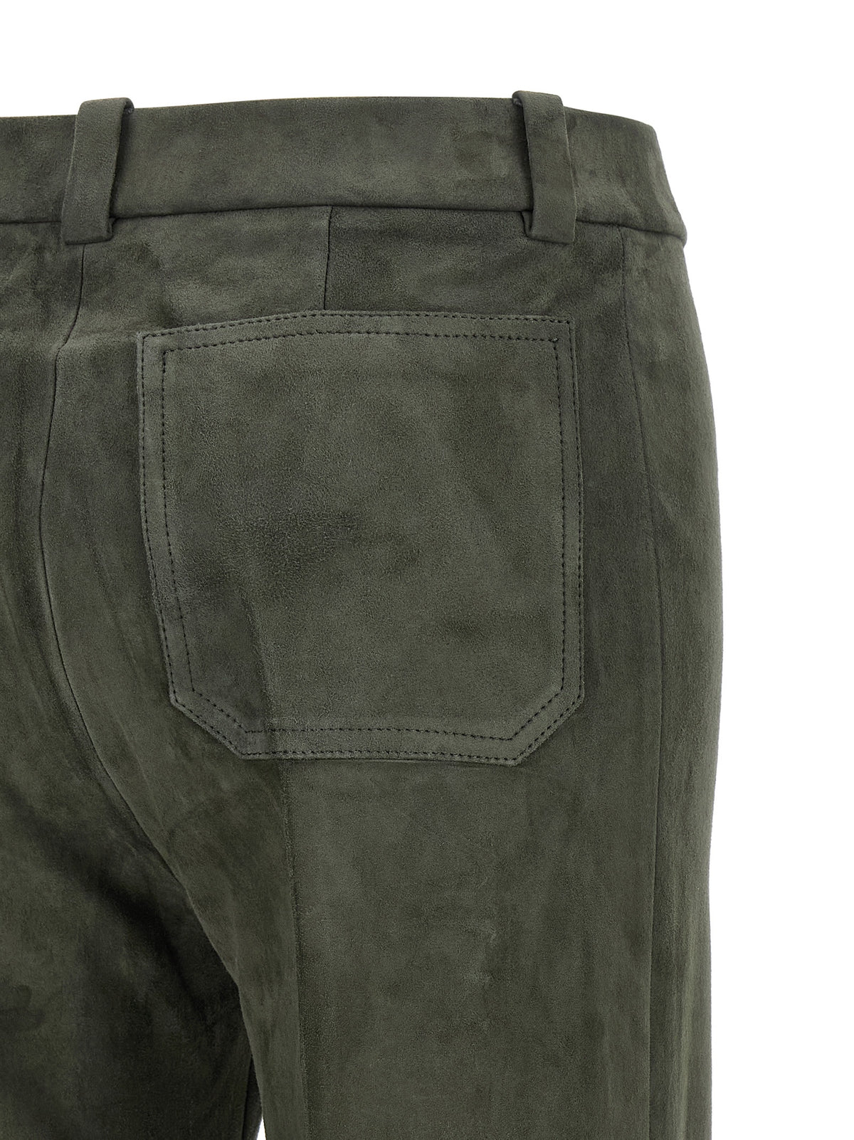 STOULS Gray Lamb Leather Pants