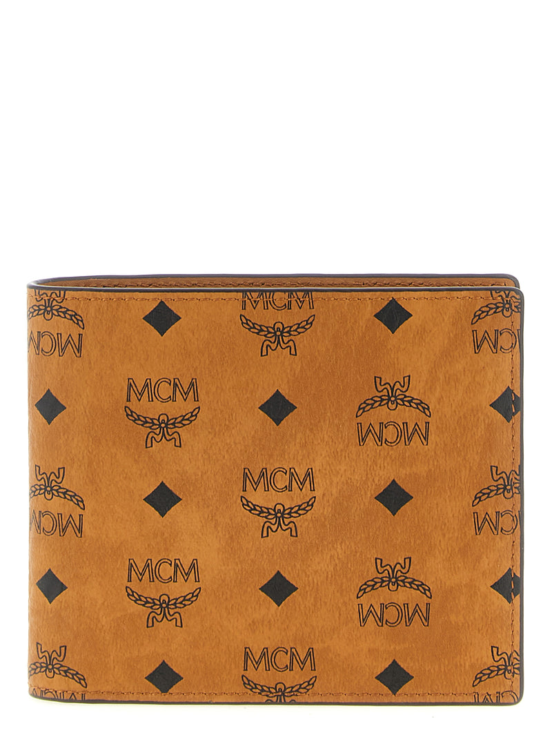 MCM Brown Polyethylene Bifold Wallet